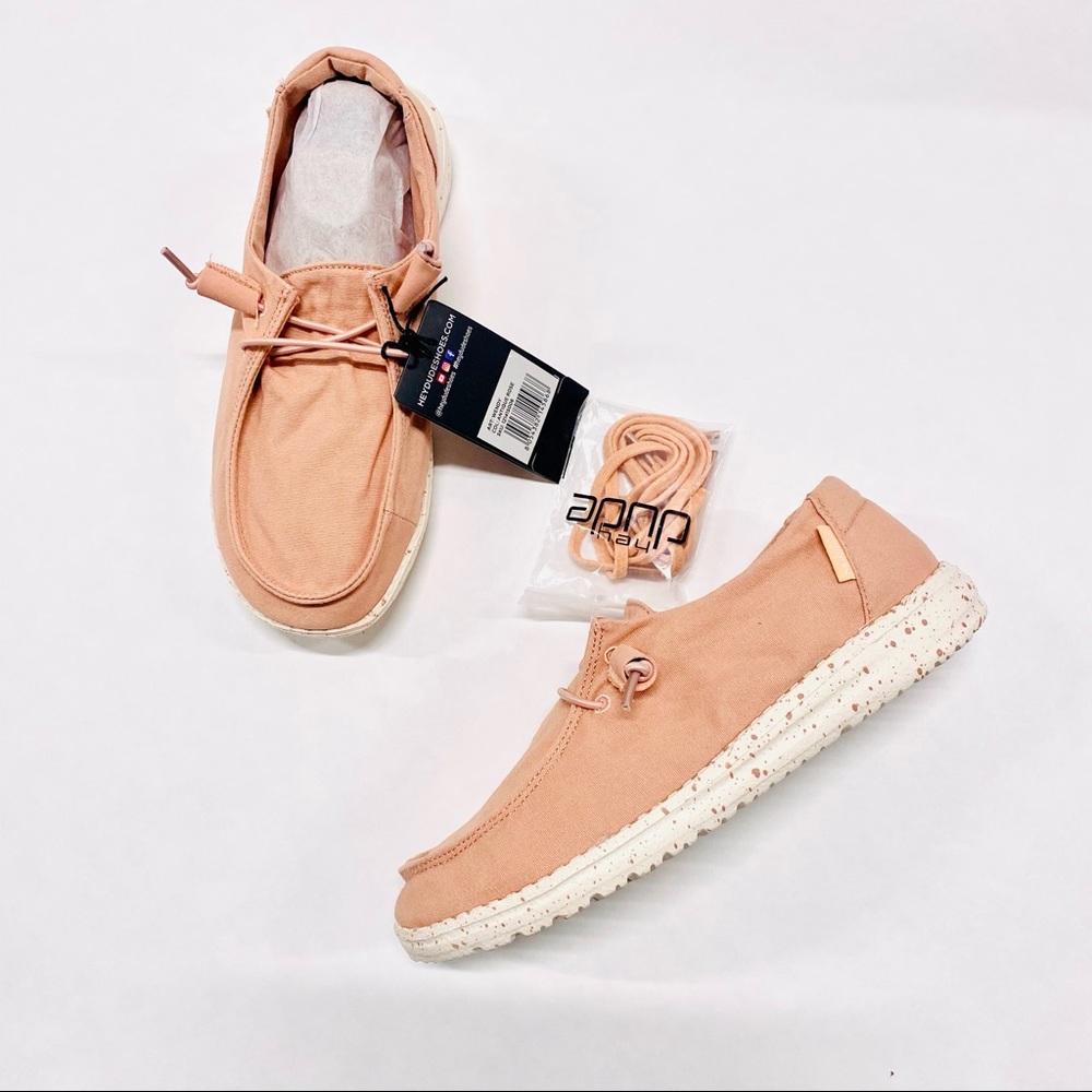 Hey Dude Women's Moccasins in Peach
